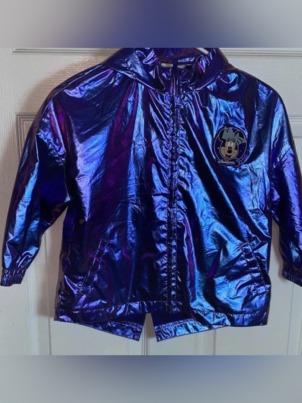 Disneyland Paris Iridescent Hooded Windbreaker Jacket Kids Size 6